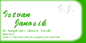 istvan janosik business card